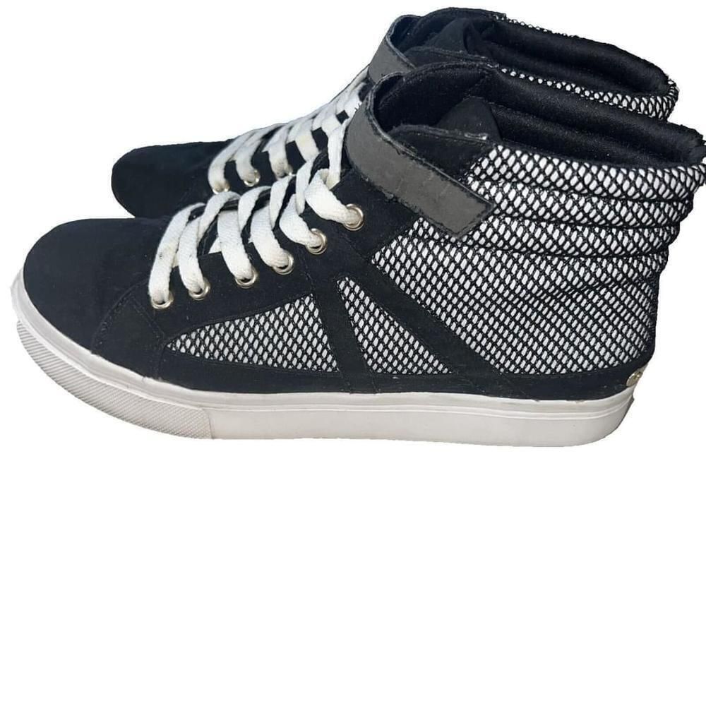 Women's Juicy Couture Chester High Top Fashion Sneakers Shoes Black White Sz 9